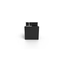 Meuble évier Bar Cuisine extérieure Acier 90x97xH112,5cm Noir - FORGE ADOUR
